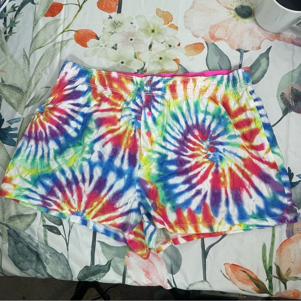 Pink Victoria’s Secret Tie Dye Lounge Shorts